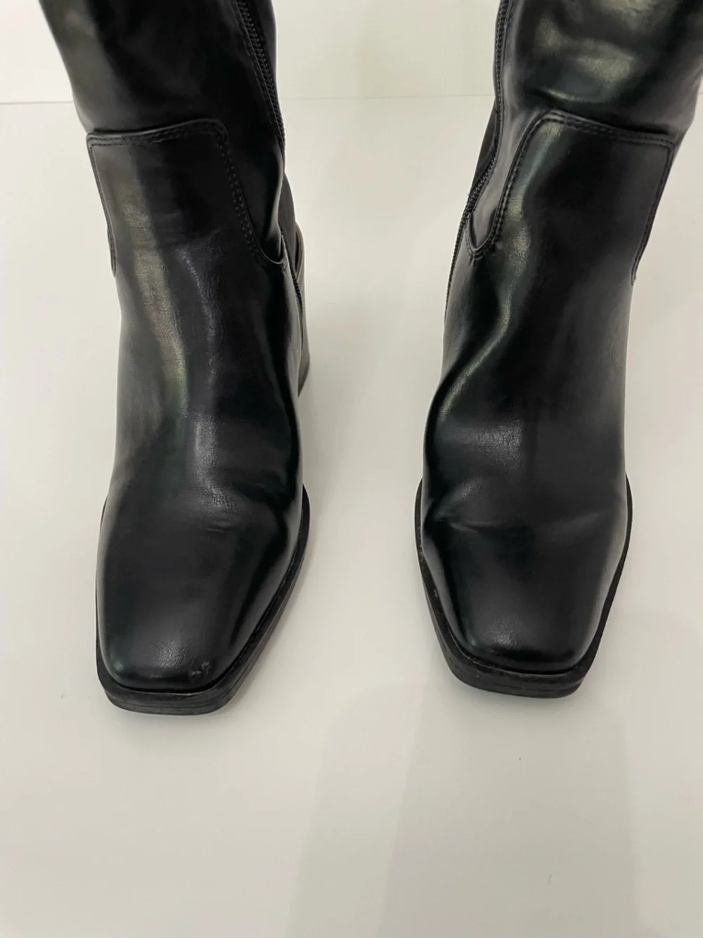 Kelly & Katie Chana 5050 Black Knee High Square Toe Boots Womens 8 Funeral Night